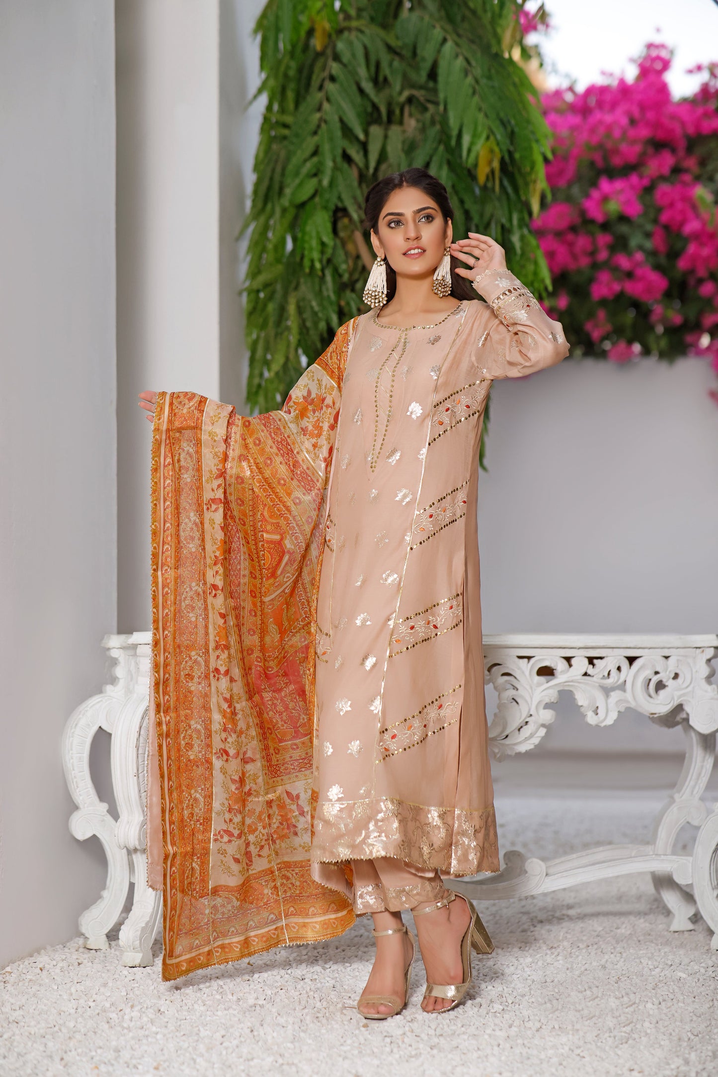 Beige Shirt with Kaamdani