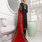 Black Rawsilk Shirt With Izaar and Dupatta
